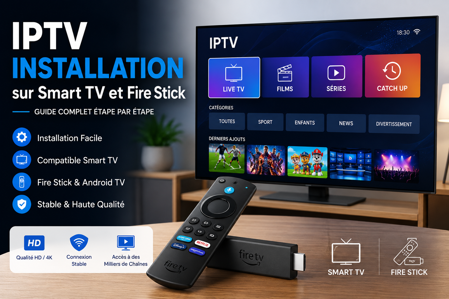 iptv installation sur Smart TV et Fire Stick